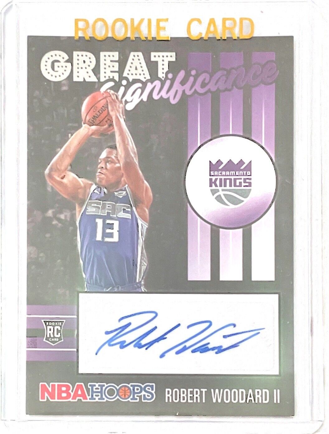 ROBERT WOODARD II 2020-21 PANINI HOOPS GREAT SIGNIFICANCE AUTO ROOKIE RC #GS-RW2