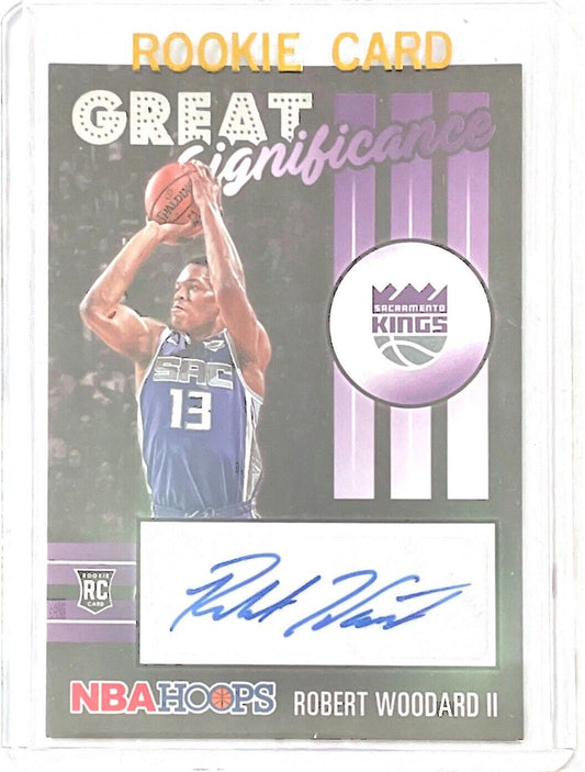 ROBERT WOODARD II 2020-21 PANINI HOOPS GREAT SIGNIFICANCE AUTO ROOKIE RC #GS-RW2