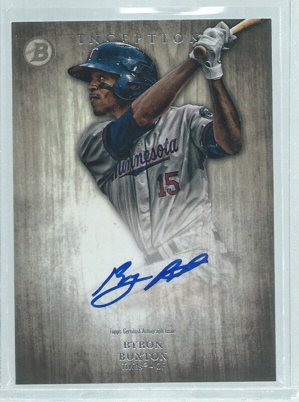 BYRON BUXTON 2014 BOWMAN INCEPTION ON CARD AUTO PROSPECT