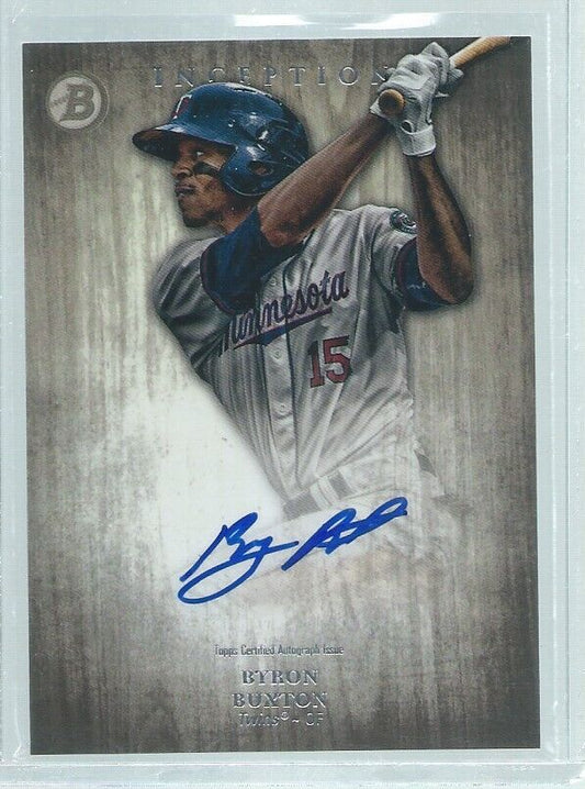 BYRON BUXTON 2014 BOWMAN INCEPTION ON CARD AUTO PROSPECT