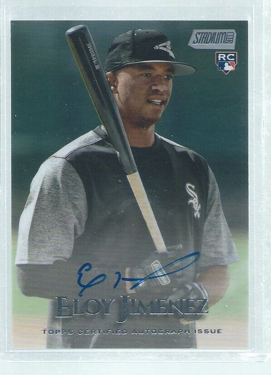 ELOY JIMENEZ 2019 TOPPS STADIUM CLUB ON CARD AUTO ROOKIE RC
