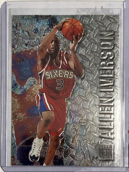 ALLEN IVERSON 1996-97 FLEER METAL ROOKIE RC #201