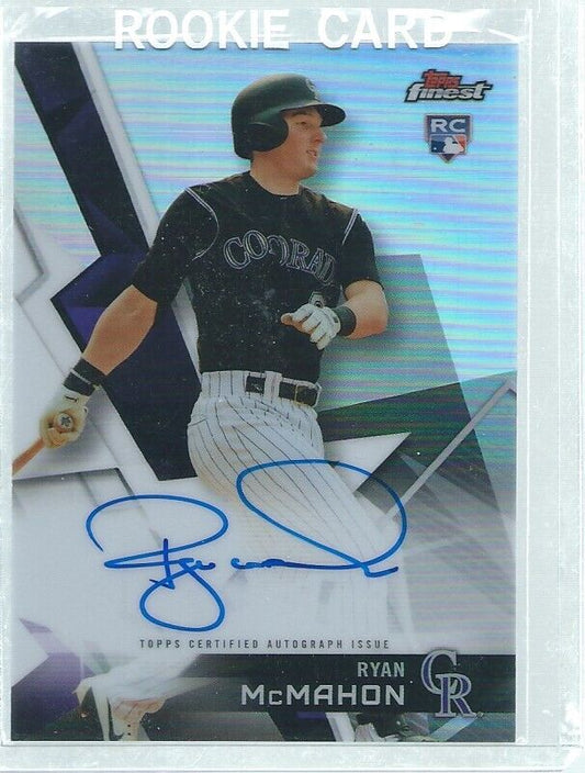 RYAN MCMAHON 2018 TOPPS FINEST ON CARD AUTO REFRACTOR ROOKIE RC
