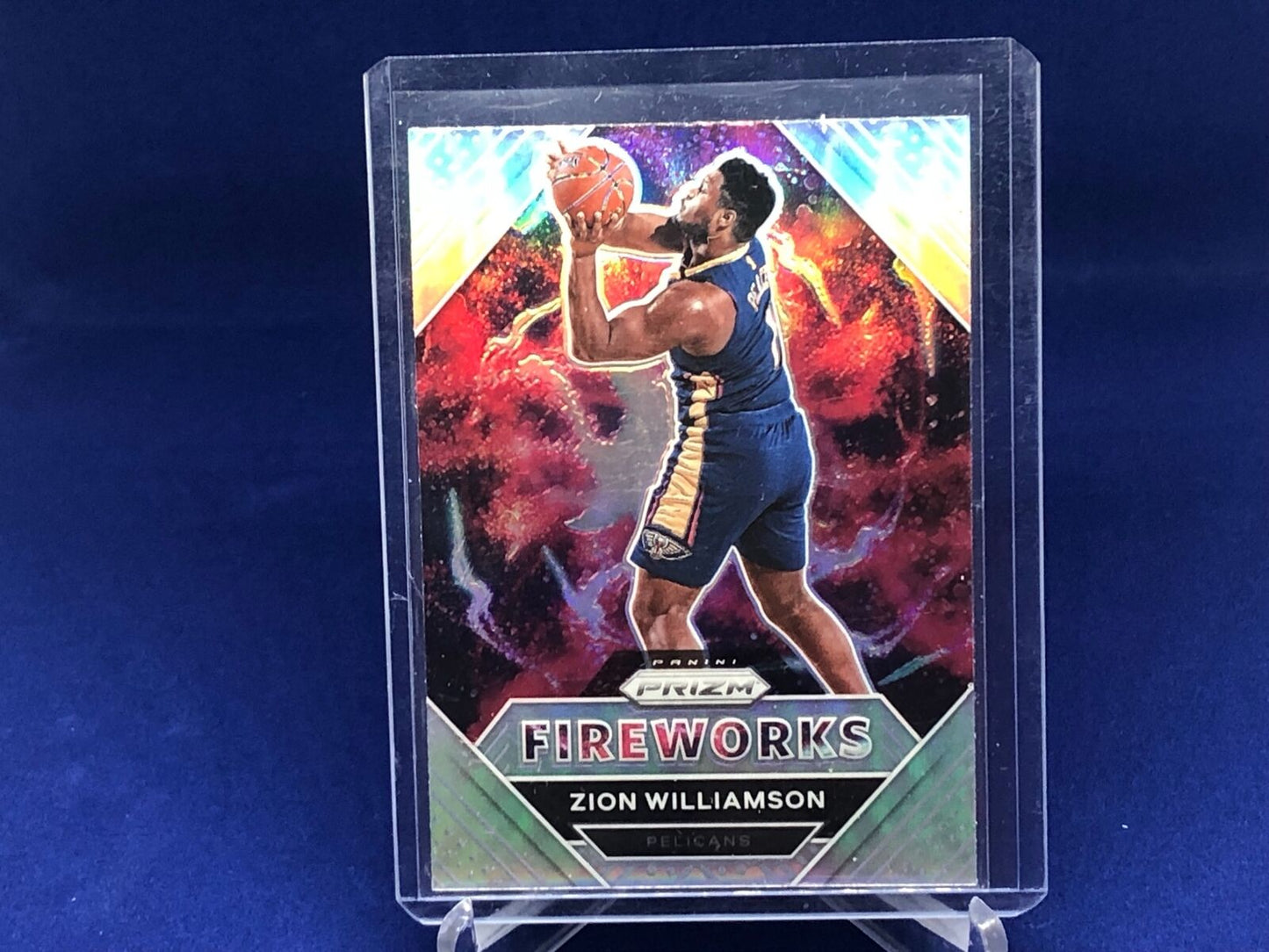 ZION WILLIAMSON 2020-21 PANINI PRIZM FIREWORKS SILVER PRIZMS # 30