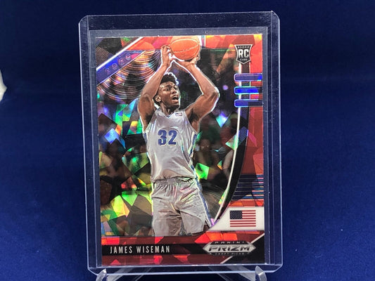JAMES WISEMAN 2020-21 PANINI PRIZM DRAFT PICKS RED CRACKED ICE PRIZMS RC # 42