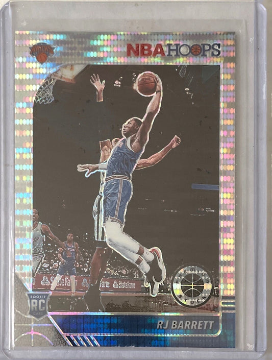 RJ BARRETT 2019-20 PANINI HOOPS PREMIUM STOCK SILVER PULSAR PRIZM ROOKIE RC #201