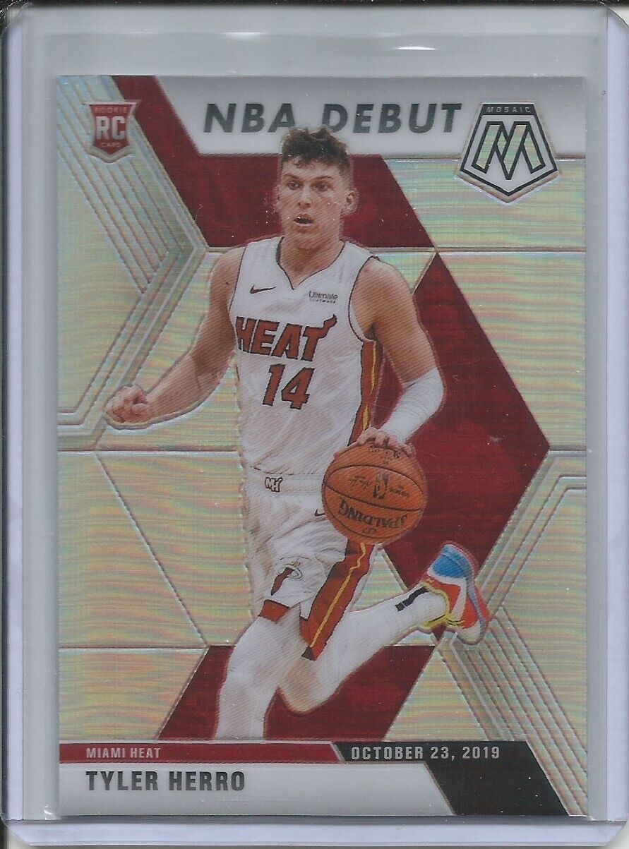 TYLER HERRO 2019-20 PANINI MOSAIC NBA DEBUT SILVER PRIZM ROOKIE RC HEAT #280
