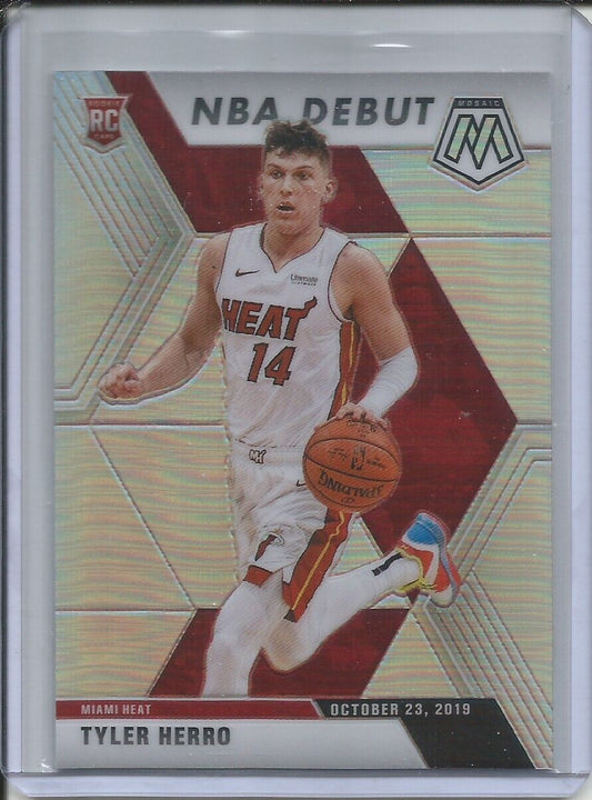 TYLER HERRO 2019-20 PANINI MOSAIC NBA DEBUT SILVER PRIZM ROOKIE RC HEAT #280
