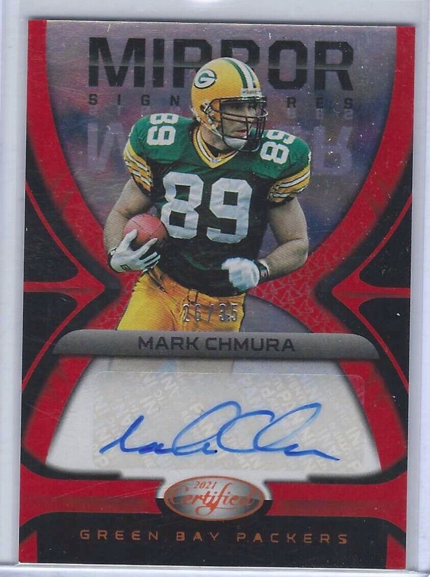 MARK CHMURA 2021 CERTIFIED ORANGE MIRROR SIGNATURES AUTO #D 26/35