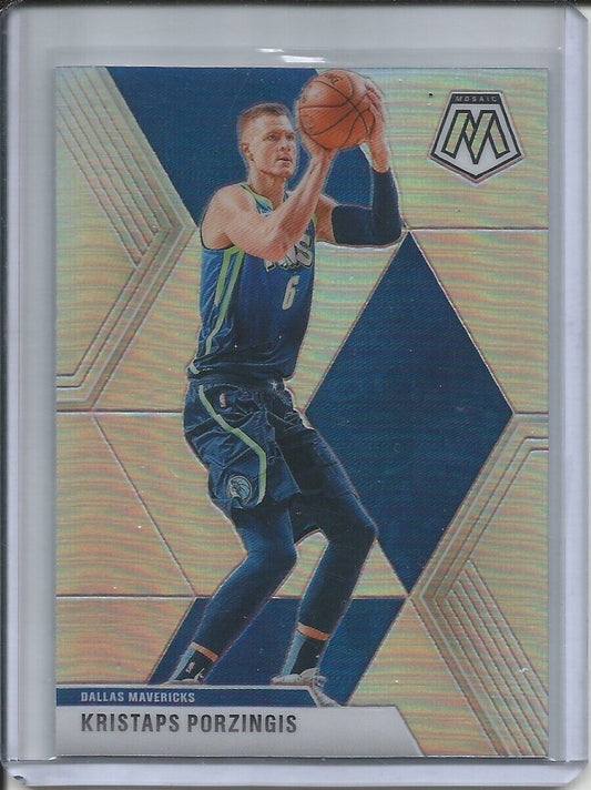KRISTAPS PORZINGIS 2019-20 PANINI MOSAIC SILVER PRIZM MAVERICKS #54