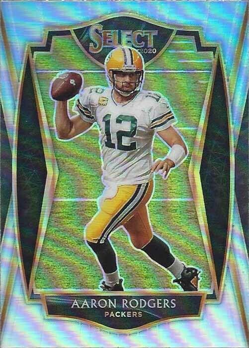 AARON RODGERS 2020 PANINI SELECT PREMIER LEVEL SILVER PRIZM #111