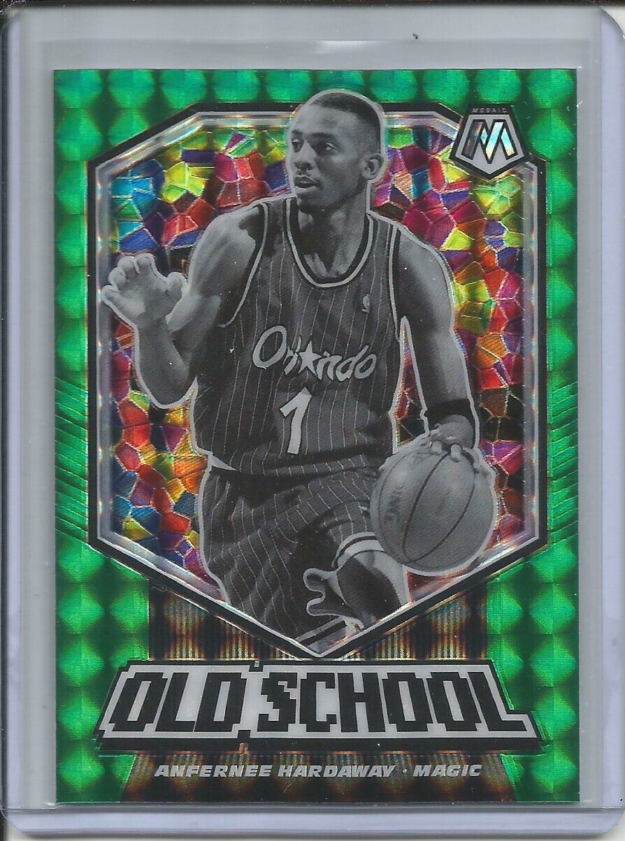 ANFERNEE HARDAWAY 2019-20 PANINI MOSAIC OLD SCHOOL GREEN PRIZM MAGIC #4
