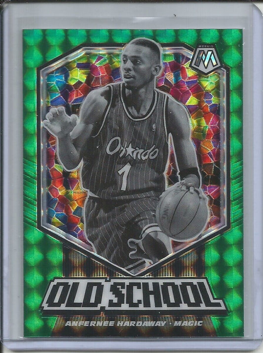 ANFERNEE HARDAWAY 2019-20 PANINI MOSAIC OLD SCHOOL GREEN PRIZM MAGIC #4
