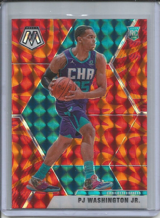 PJ WASHINGTON JR 2019-20 PANINI MOSAIC REACTIVE ORANGE PRIZM ROOKIE RC #213