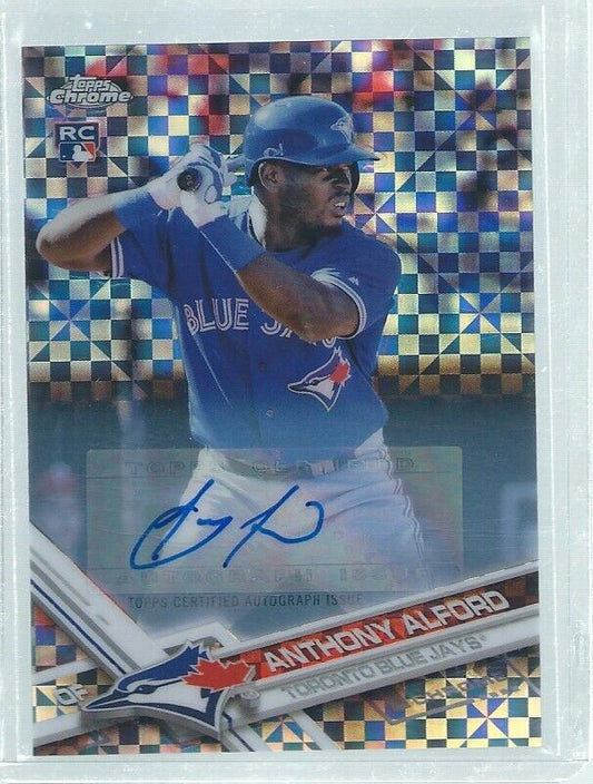 ANTHONY ALFORD 2017 TOPPS CHROME AUTO XFRACTOR REFRACTOR ROOKIE RC #D 14/99