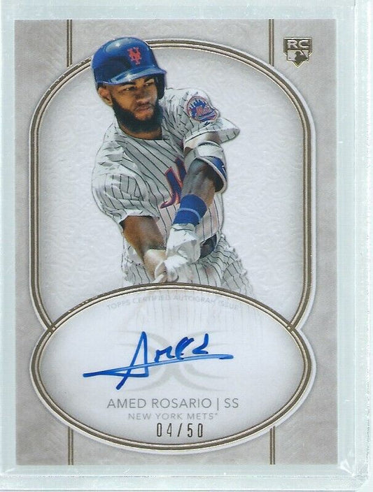 AMED ROSARIO 2018 TOPPS DEFINITIVE ON CARD AUTO ROOKIE RC #D 4/50