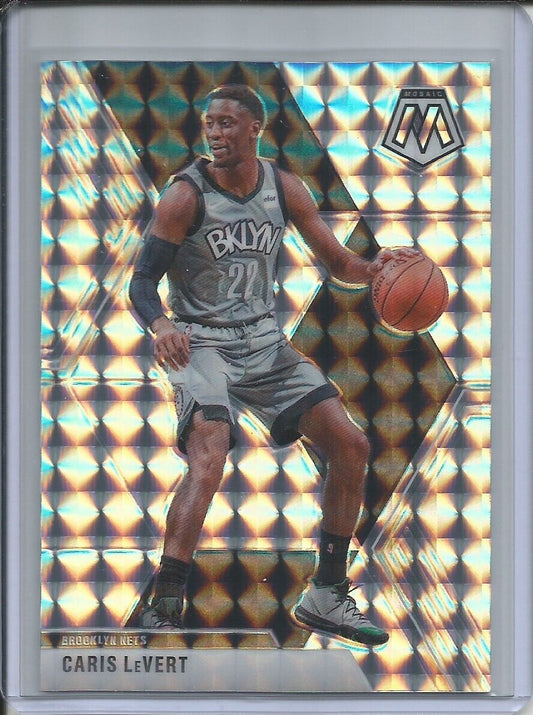 CARIS LEVERT 2019-20 PANINI MOSAIC SILVER WAVE PRIZM NETS #51