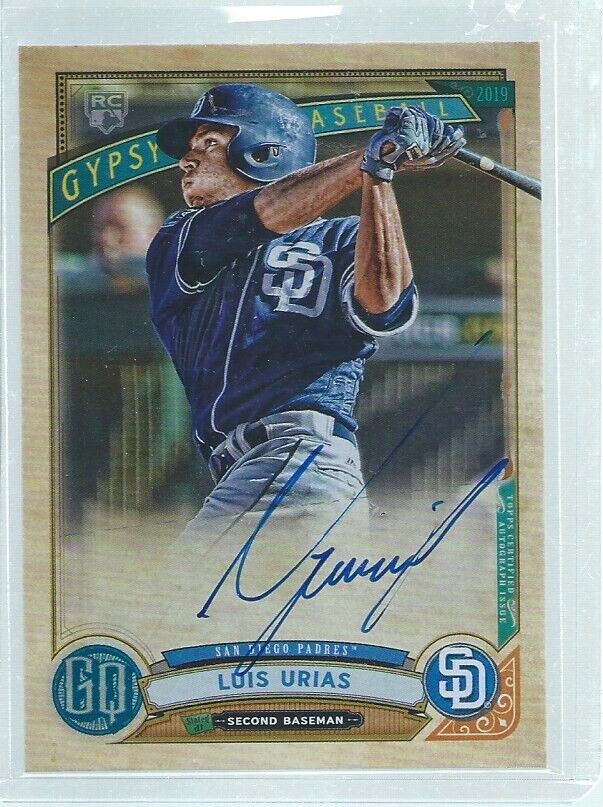 LUIS URIAS 2019 TOPPS GYPSY QUEEN ON CARD AUTO ROOKIE RC