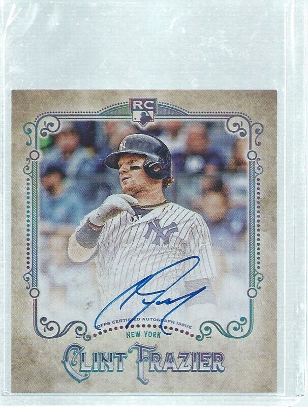 CLINT FRAZIER 2018 TOPPS GYPSY QUEEN MINI ON CARD AUTO ROOKIE RC #D 80/99