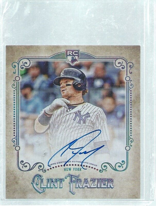 CLINT FRAZIER 2018 TOPPS GYPSY QUEEN MINI ON CARD AUTO ROOKIE RC #D 80/99