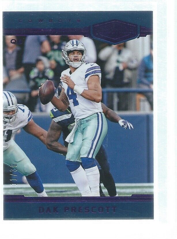 DAK PRESCOTT 2018 PANINI PLATES & PATCHES PURPLE #D 11/30