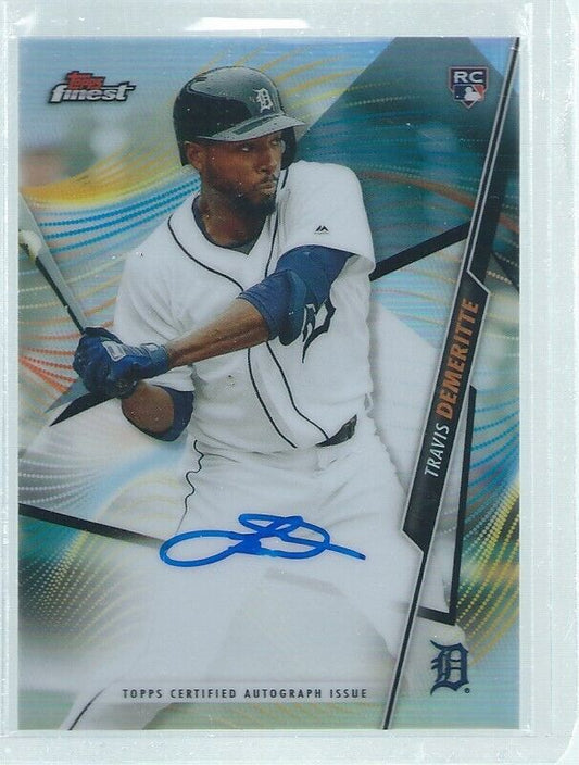 TRAVIS DEMERITTE 2020 TOPPS FINEST ON CARD AUTO REFRACTOR ROOKIE RC