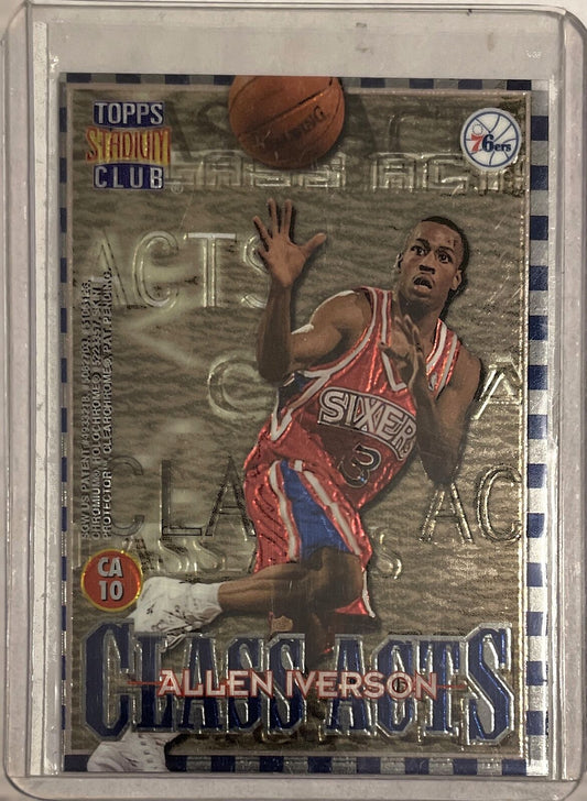ALLEN IVERSON / MUTOMBO 1996-97 TOPPS STADIUM CLUB CLASS ACTS ROOKIE RC #CA10