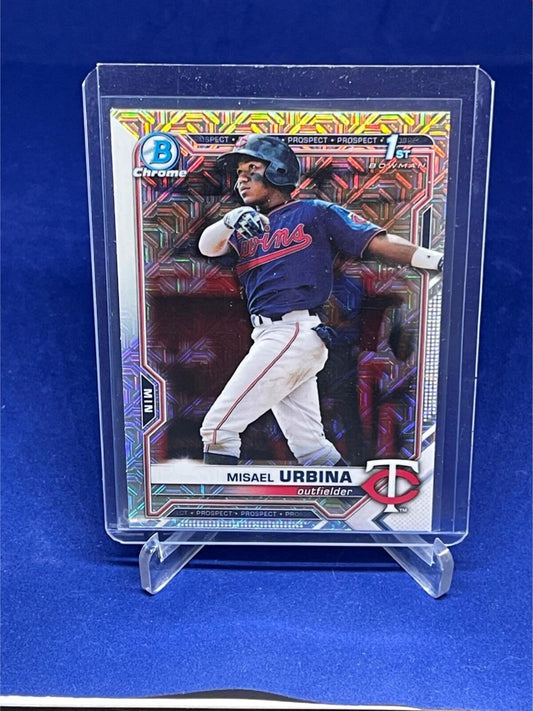 MISAEL URBINA 2021 TOPPS BOWMAN CHROME 1ST BOWMAN MEGA BOX REFRACTOR # 206