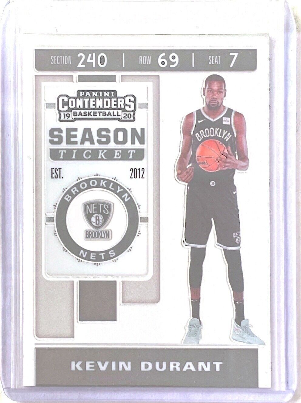 KEVIN DURANT 2019-20 PANINI CONTENDERS PREMIUM SEASON TICKET #57