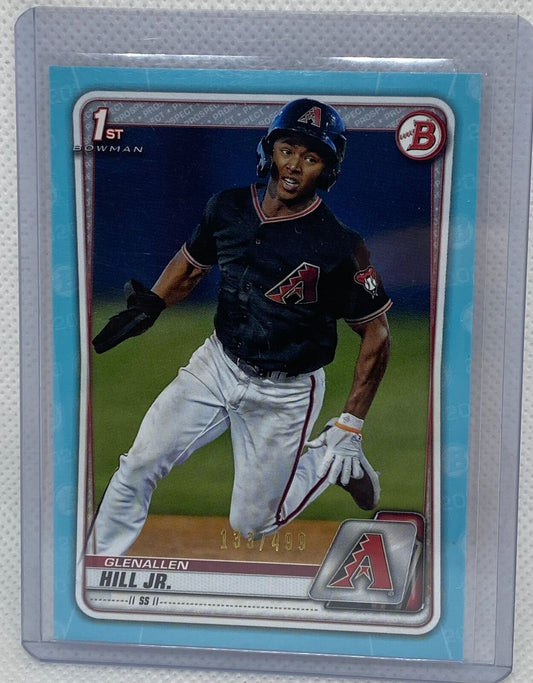 GLENALLEN HILL JR. 2020 TOPPS 1ST BOWMAN PROSPECT SKY BLUE #D 133/499
