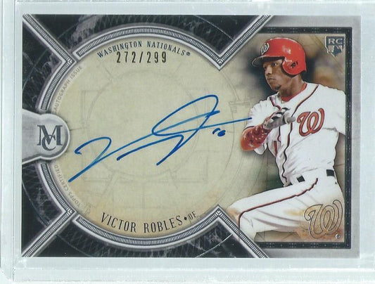 VICTOR ROBLES 2018 TOPPS MUSEUM ON CARD AUTO ROOKIE RC #D 272/299
