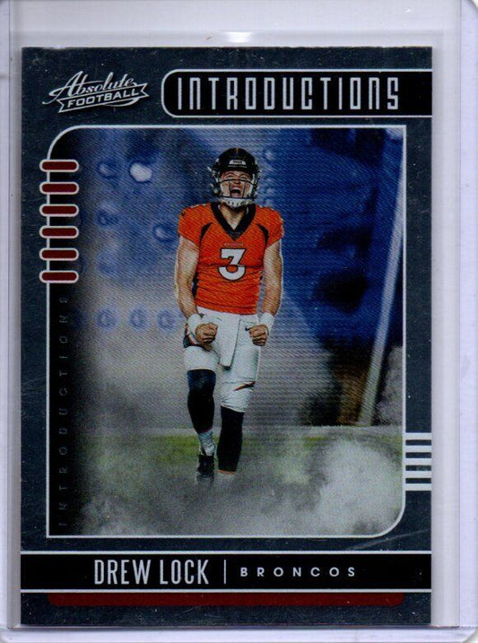 DREW LOCK 2019 PANINI ABSOLUTE INTRODUCTIONS ROOKIE RC #8