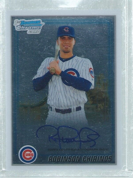 ROBINSON CHIRINOS 2010 BOWMAN CHROME 1ST ON CARD AUTO PROSPECT