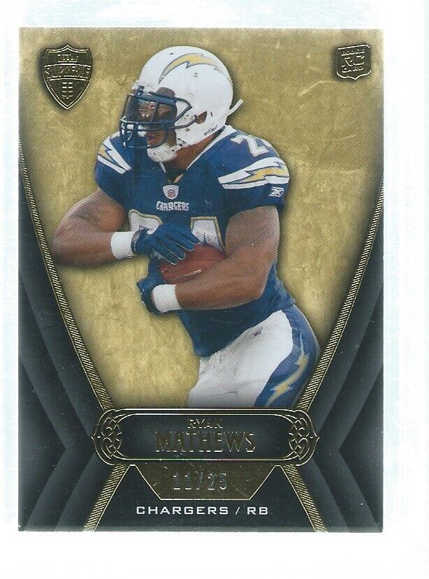 RYAN MATHEWS 2010 TOPPS SUPREME BLACK RC #D 11/25