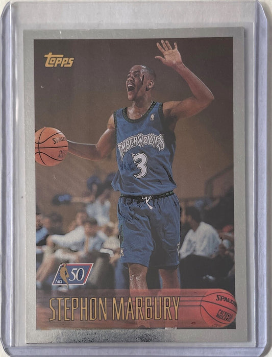 STEPHON MARBURY 1996-97 TOPPS NBA 50TH ROOKIE RC #177
