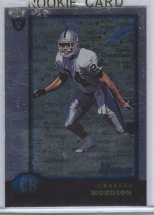 CHARLES WOODSON 1998 BOWMAN INTERSTATE ROOKIE RC #181