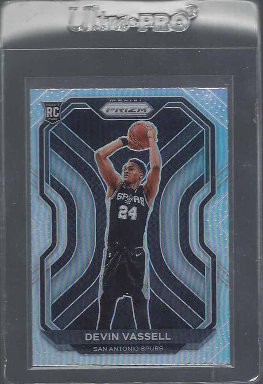 DEVIN VASSELL 2020-21 PANINI PRIZM SPURS ROOKIE SILVER PRIZMS SP RC #252