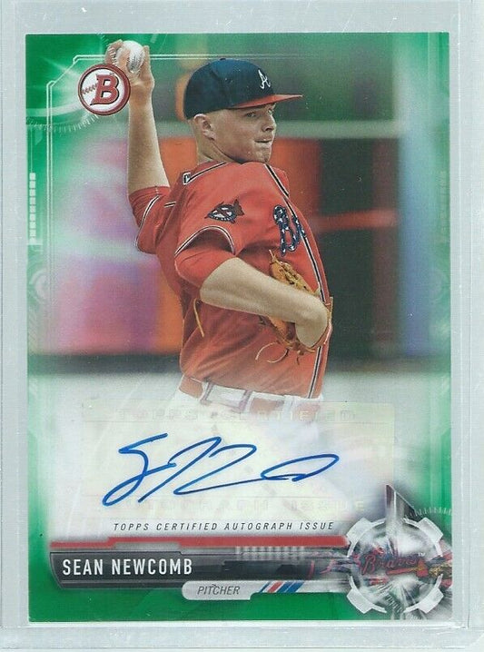 SEAN NEWCOMB 2017 BOWMAN AUTO PROSPECT GREEN #D 81/99