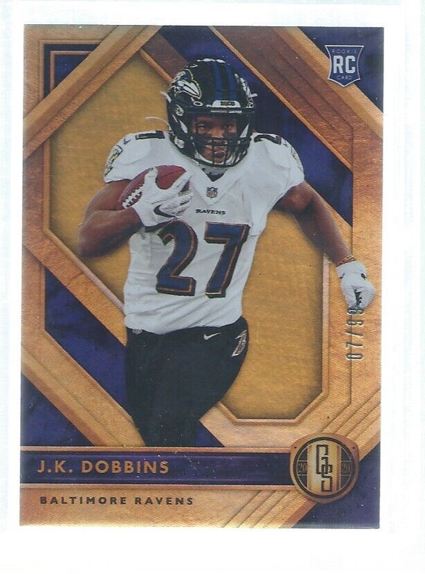 J.K. DOBBINS 2020 PANINI GOLD STANDARD RC #D 7/99
