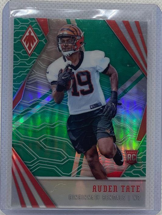 AUDEN TATE 2018 PANINI PHOENIX GREEN PRIZM ROOKIE RC #D 20/25