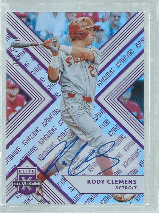 KODY CLEMENS 2018 ELITE EXTRA ASPIRATIONS ON CARD AUTO PROSPECT #D 3/100