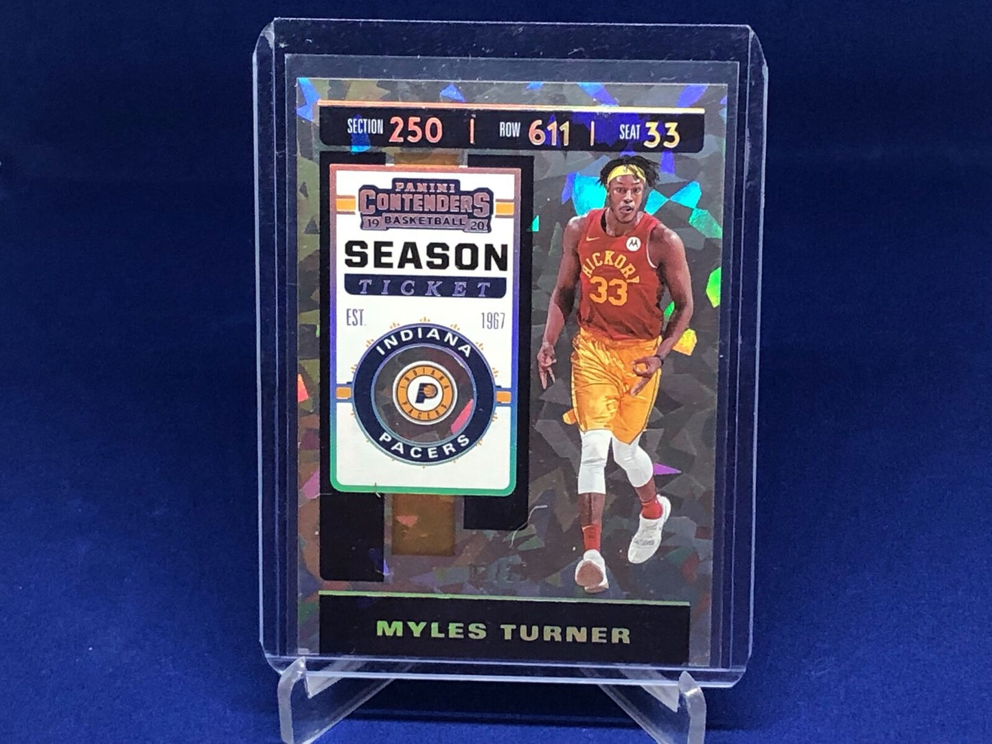 MYLES TURNER 2019-20 PANINI CONTENDERS SEASON TICKET CRACKED ICE #D 2/25