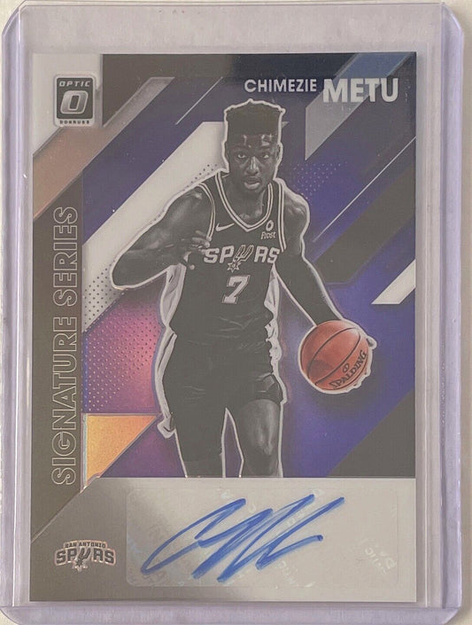CHIMEZIE METU 2019-20 DONRUSS OPTIC SIGNATURE SERIES AUTO PURPLE PRIZM SS-CMZ