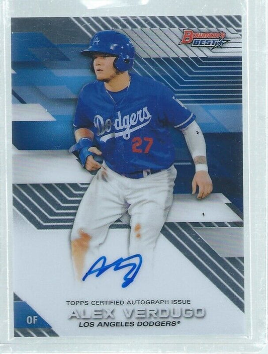 ALEX VERDUGO 2017 BOWMAN'S BEST ON CARD AUTO PROSPECT