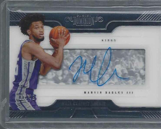 MARVIN BAGLEY III 2018-19 PANINI DOMINION MAIN EXHIBIT ON CARD AUTO RC #D 6/49