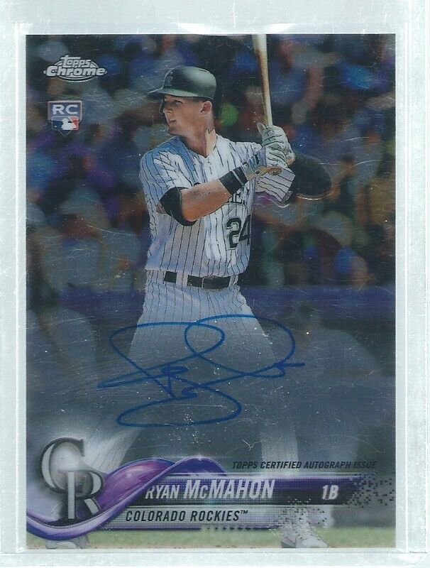 RYAN MCMAHON 2018 TOPPS CHROME ON CARD AUTO ROOKIE RC
