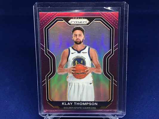 KLAY THOMPSON 2020-21 PANINI PRIZM PURPLE PRIZMS #D 38/99