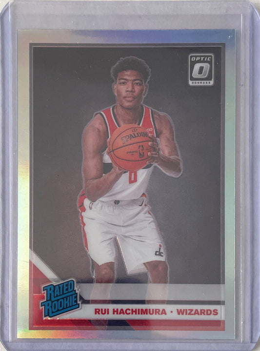 RUI HACHIMURA 2019-20 DONRUSS OPTIC RATED ROOKIE HOLO SILVER PRIZM ROOKIE #188