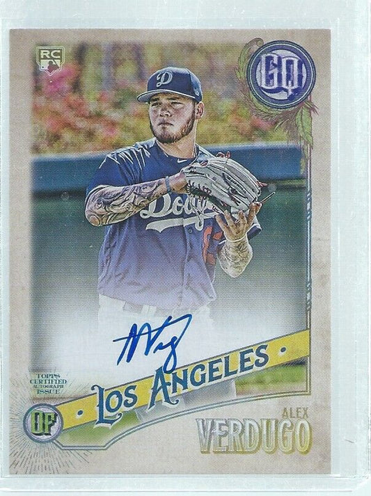 ALEX VERDUGO 2018 TOPPS GYPSY QUEEN ON CARD AUTO ROOKIE RC