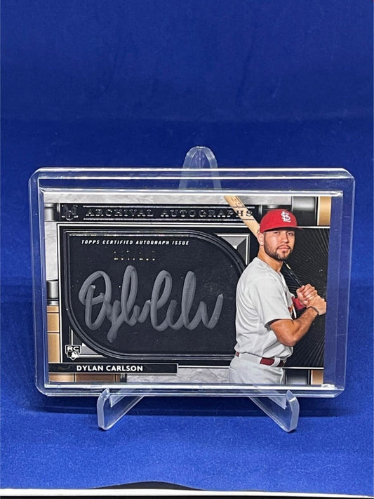 DYLAN CARLSON 2021 TOPPS MUSEUM COLLECTION ARCHIVAL ON CARD AUTO RC #D 197/200